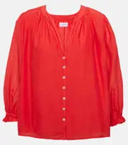 [Velvet] Velvet Mel cotton and silk shirt AU 16 red