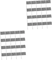 BESPORTBLE 2sets Race Car Checkered Flag Banner Small Flags for Decorations 25pcs*2