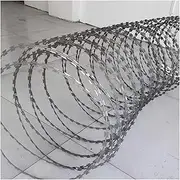 Razor Wire Barbed Wire Barbed Wire Roll, Razor Barbed Wire Fence, Outdoor Garden Helical Coils for Protection