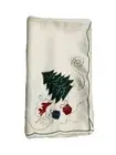Holidays 64 In Rectangle Tablecloth Metallic Tree Gift Boxes Red Green Ivory