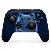 Nintendo Switch Pro Controller Skin Decal Vinyl Wrap - Glowing Celestial Wolf