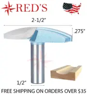 Tideway Carbide IND LC18264008 2-1/2" Cove Crown or Bowl 1/2" shank router bit