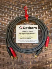 Gotham GAC-1 RCA Interconnect Cable Assembly- 1 Meter Pair Grey