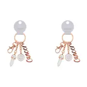 2x Splosh Mystique Cancer Metal Keychain Zodiac Key Accessory Charm Rose Gold