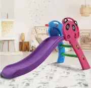 Kids Slide with Basketball Hoop Outdoor Indoor Playground Toddler Play w/ ball