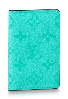 Louis Vuitton Taiga Taigarama Miami Green Monogram Logo Pocket Organizer Wallet