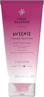 Four Reasons Intensive Toning Treatment Fuchsia for Vibrating Results - Intense Fuchsia Tone 200 ml - Semi-Permanent Direct Dye Hair Colour for Lightened and Dyed Hair