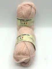 Passport Yarn Co Venice 2 Skeins Wool Blend Yarn Pink 208.571 Lot 5467 France