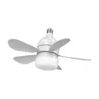 Screw in Ceiling Fan with Light Adjustable Wind Speeds E27 Socket Fan Light