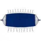 Northlight Hammock with Netted Fringe and Wooden Bars - 100" x 41" - Blue