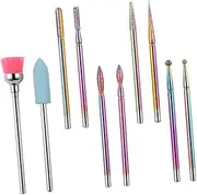 OFFIGAM 1set Professional Nail Grinding Tool Manicure Drill Kit for Gel Natural Nails for Home Salon Use