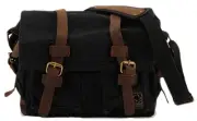 Canvas Leather Messenger Bag Shoulder Cross Body Men Military Travel Laptop C...