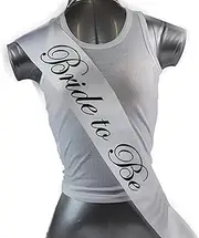 Sashes Hens Sash Party White/Black - Bride To Be One Size Bride to Be