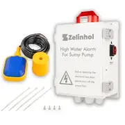 Sump Control Panel, High Septic Tank Featuring 110DB Level, Indoor/Outdoor Li...