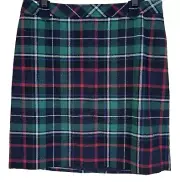 Talbots Plaid Pencil Skirt Size 14W Wool Blend NWT