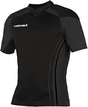 [KooGa] Boys Junior Stadium Match Rugby Shirt (UK Size: S) (Black/Black)