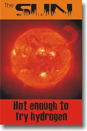 The Sun - Hot Enough to Fry Hydrogen - Science Classroom School POSTER