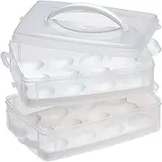 Snapware Snap 'N Stack 2 Layer Egg Storage Portable Egg-Tainer with Lid