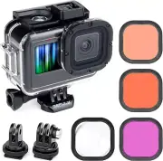 Waterproof Case with Dive Filters for Gopro Hero 13 12 11 10 9 Black, 60M