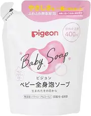 Pigeon Baby Full Body Foam Soap, Baby Flower Scent, Refill, 13.5 fl oz (400 ml)