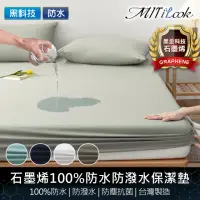 在飛比找momo購物網優惠-【MIT iLook】買1送1 石墨烯100%防水+防潑水床