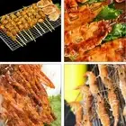 Barbecue Grilling Basket Grill BBQ Net Steak Meat Fish .FAB9 Siz Vegetable Q8X1