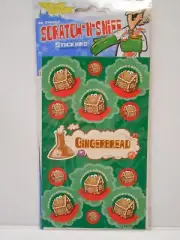 GINGERBREAD Christmas Stink Factory Scratch N Sniff Stickers 2 Sheets Sealed