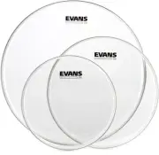 Evans G2 Clear 3-piece Tom Pack - 10/12/16 inch (3-pack) Bundle