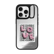 iPhone 16 Pro Mirror Ring Stand Case MagSafe Compatible LOVE