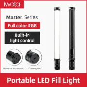 IWATA Handheld LED Video Light Wand RGB/Bi-color Fill Light w/ 2200mAh Battery