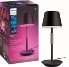 Philips Hue Go Smart Portable Table Lamp, Black - White and Color Ambiance LE...
