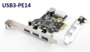 USB 3.0 PCI-Express 3+1 Port Card with 4-Pin Molex Power + Low Profile Bracket