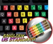 LEARNING LARGE LETTERING UPPER CASE ENGLISH COLORED STICKERS FOR KEYBOARD