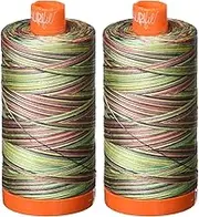 2-Pack - Aurifil 50WT - Marrakesh (3817) Variegated - Mako Cotton Thread - 1422 Yards Each2