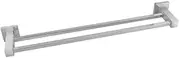 ACA International 600mm Square Double Towel Rail Towel Rack Holder 304 Stainless Steel Bathroom Towel Rod Rustproof (Chrome)