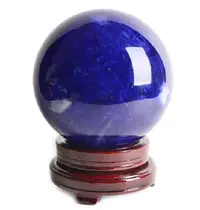 在飛比找松果購物優惠-天然藍色水晶球擺件 (9折)