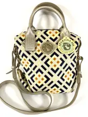 Spartina 449 Harbor Light Excursion Bag Cross Body Genuine Leather zip close New