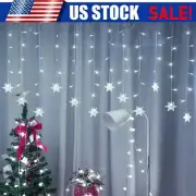 Christmas LED Window Snowflake Lights Landscape Lamps Fairy String Light Xmas