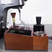 Espresso Tamper Station Wooden Coffee Tamper Stand for Worktop Kitchen Home