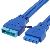 在飛比找露天拍賣優惠-優選特惠 USB3.0主板20Pin延長線 公對母19Pin