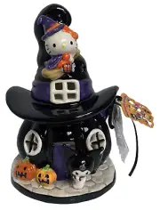 2024 Blue Sky Clayworks Hello Kitty Halloween Haunted Witches Hat Tea Light Hold
