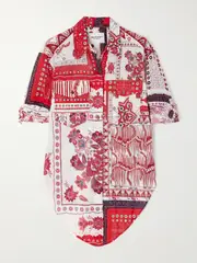 [Marant Étoile] Marant Étoile - Nathy Bandana-print Cotton Shirt - Red - FR 38 FR 38 Red