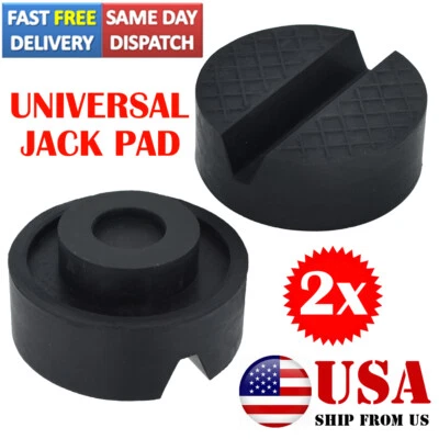 2Pcs Jack Rubber Pad Disk For Jacking Stands Slotted Rail Floor Car Lift Adapter (for: Fiat)