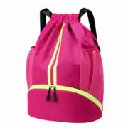 Drawstring Gym Bag for Men, Waterproof Drawstring Backpack for Women, Swim Rose