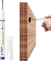 Deep Hole Marker - Fine Point, Fast Waterproof | Long Use Pen for Carpentry, Precise Black Ink Tool for Metal Glass Tiles, Dimensions: Approx. 140 mm × 9 mm/5.5 inches x 0.4 inches
