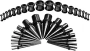 [vcmart] 36Pc Full Size Ear Taper Kit Ear Plug Set 14G-00G Stretching Kit