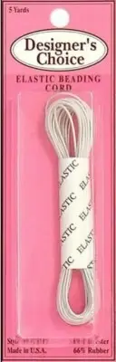 Designer's Choice ~ (CJ119) - Beading Cord Elastic - White, 5 yd