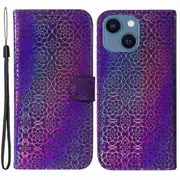 Wallet Leather Case for iPhone 15 ,Stand Dazzling Flower Pattern Phone Cover
