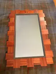 Solid Wood Handmade Mirror - Natural Finish Mahogany Wood - Beautiful Mahogany