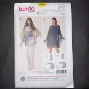 Easy Dress or Tunic with Sheer Wrap Sewing Pattern (Sizes 8-20) Burda Style 6589